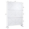 Grungis Matrix Metal Decorative Patio Screens,Freestanding Privacy Fence Panels in Triangular Stripes Pattern for Balcony Patio,76" H×48" W - 2 of 4