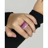 SHINE by Sterling Forever Sterling Silver Rainbow CZ Baguette Eternity Ring - 2 of 3