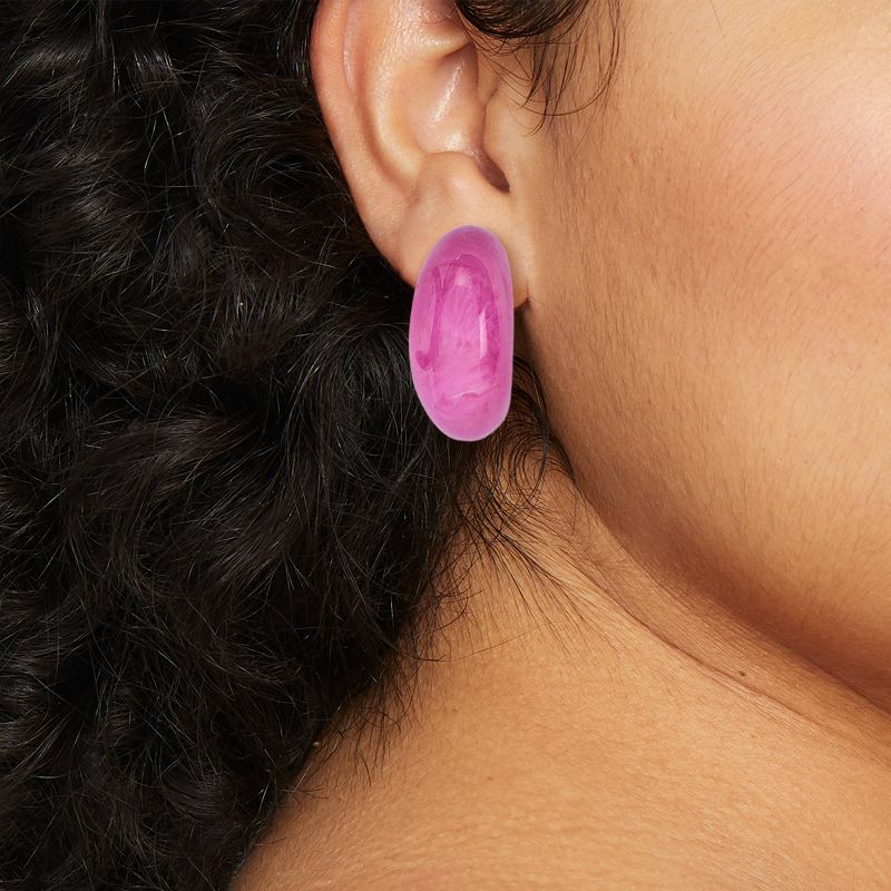 Marbleized Hoop Earrings - Universal Thread&#8482; Purple, 3 of 8