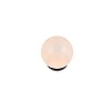 Elegant Lighting Mimi six inch dual flush mount and bath sconce in black with frosted glass - 3 of 4