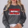 Simply Sage Market Women's Garment Dyed Graphic Sweatshirt Christmas Movies and Chill Checkered - 2 of 2
