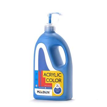 MEEDEN Cerulean Blue Acrylic Paint with Pump Lid, 1/2 Gallon (2L /67.6 oz.) Heavy-Body Non-Toxic Rich Pigment Color, Perfect for Art Class