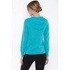 JENNIE LIU Women's 100% Pure Cashmere Long Sleeve Zip Hoodie Cardigan Sweater - 3 of 3