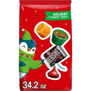 Reese's, Rolo, HERSHEY'S KISSES Christmas Assorted Chocolate Candy - 34.2oz - 1 of 4