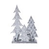 Transpac Metal 21.25 in. Silver Christmas Rustic Scene - 2 of 4