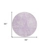 Purple And Ivory Geometric Washable Indoor Outdoor Area Rug - 3 of 4