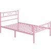 Yaheetech Simple Metal Bed Frame with Curved Design Headboard and Footboard - 2 of 4