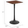 Zuo Valleta Bar Table Brown - 2 of 4