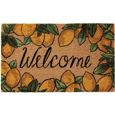 Nourison Casa Bella NC462 Welcome Lemon Border Door Mat - Multicolor 1'6"X2'6"