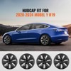 VEVOR Wheel Rim Cover Hubcaps, 19 in, 2020-2023 Model Y Fully Fit Hubcap with Snap, Guard Tape & Valve Nozzle Hole, ABS & PC Hubcap, Black - 3 of 4