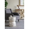 Kumasinova 14x14x18" Decorative Bamboo Hourglass Capiz Accent End Table,2-In-1 Stool for Living Room & Garden,Premium MDF Sofa Side Table - 2 of 4