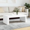 vidaXL Modern White Coffee Table Engineered Wood Convenient Size for Living Room/OfficeSmooth Moisture-Resistant Surface Easy Clean & Assembly - 2 of 4
