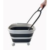 SAMMART 17L (4.5 Gallons) Collapsible Plastic Laundry Basket with Handle & Wheels - image 4 of 4