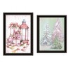YOOCOZZ Christmas Trendy Decoration,Trendy Decor 4U 2- Piece Wall Art, Vignette Pink Candy Land Christmas Trees, by Mary June, Black or White Framed - 2 of 4