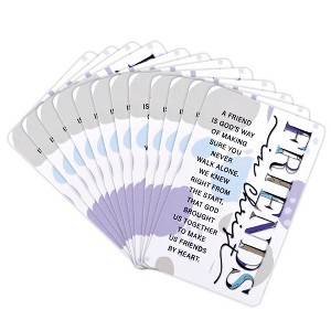 Dicksons Friends in Christ, Friends by Heart, Multicolor 3.8 x 2.5 Inch Laminated Cardstock Pocket Card Bookmark; Pack of 12 - 1 of 2