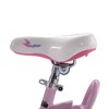 RoyalBaby Princess Girl Children's Bicycle Outdoor Ride-On Bike with Kickstand, Adjustable Seat, and Basket, Jenny/White-Pink - 4 of 4