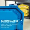 Racxily 18/24/27 Gallon Water Resistant Latching Heavy Duty Plastic Storage Bin, Black Base/Blue Lid - 3 of 4