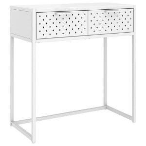 vidaXL Console Table Entryway Table Hall Narrow Side Table with Drawer Steel - 1 of 4