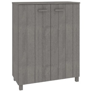 33.5"x15.7"x42.5" Pine Wood Shoe Cabinet-Light Gray - 1 of 4
