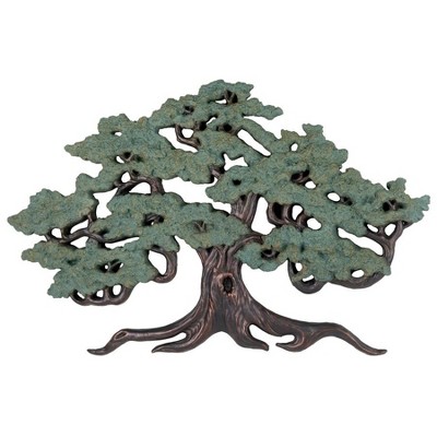 Eternal Tree of Life Large Resin Wall Sculpture in Faux Bronze Verdigris