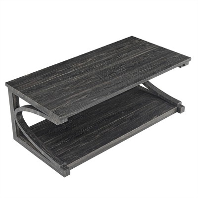 TiramisuBest Center Table Low Table 100% Solid Oak Wood Top Plate Desk Coffee Table Width 60 x Depth60 x Height 35 cm Study Desk Work From H