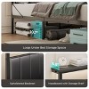 Bestier Queen Bed Frame with Upholstered Headboard Mattress Slide Stopper |  Platform Bedframe with LED Lights, Sturdy Metal Legs Black - 4 of 4