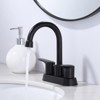 WOWOW 4 in. Centerset Double Handle High Arc Bathroom Faucet - 3 of 4