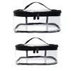 Generic 2 Pack Portable Clear Makeup Bag Zipper Waterproof Cosmetics Bag Transparent Travel Storage - 4 of 4