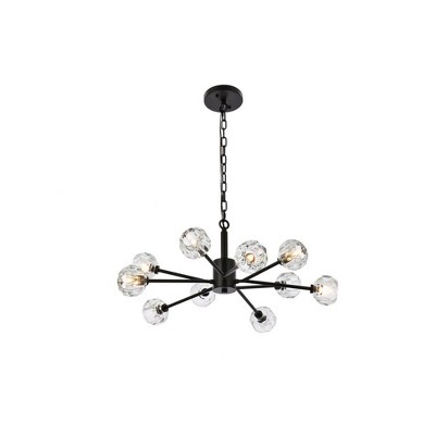 Elegant Lighting Graham 10 - Light Pendant in  Black