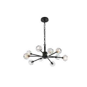 Elegant Lighting Graham 10 - Light Pendant in  Black - 1 of 4