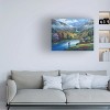 Canvas Wall Art - John Zaccheo 'Vista View of a Fly Fisherman' Wall Art for Living Room, Bedroom, or Office Décor by Trademark Fine Art - 19 x 14 - 3 of 4