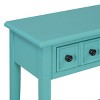 GlasFlength Console Tables Rustic Entryway Table with Two Drawers and Open Shelf Elegant Design for Living Room Hallway, Green, 38.2"*13"*31.9" - 3 of 4