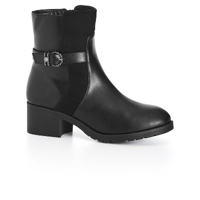 Women's Wide Fit Thea Ankle Boot - Black | Evans : Target