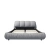 Sapphtopaz Bed Frame Luxury Upholstered Platform Bed with Oversized Padded Backrest and Solid Wood Frame, Solid Wood Slats, No Box Spring Needed - 4 of 4