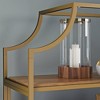 70.88"5 Shelves International Lux Metal Frame Bookcase Sindoori Mango - Sauder: Curved Design, Open Storage - 3 of 4