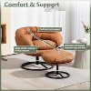 DYHOME Swivel Accent Chair with Ottoman Set, Modern Reading Chair Upholstered Armchair with Footrest - 3 of 4