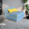 SKRAN Modern 3 in 1 Convertible Sofa Bed, Foldable Lazy Sofa Chair, Foldable Sofa Chair for Small Space,Apartment, Dorm(Blue) - 2 of 4