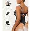 SHAPELLX Womens Lace Bodysuit for Large Bust Tummy Control Shapewear Backless Corset Top V Neck Thong Body Suits Shaper—Black 38 - 3 of 3