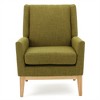 SKRAN Accent Chair for Home, Living Room, Bedroom or Office - Mid-Century Modern Design with Padded Seat, Green - 3 of 4