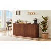 59" Modern Curved Wave Sideboard TV Stand,4-Door Storage Buffet Cabinet for Living Room Kitchen Bedroom-Baofuwish - 2 of 4