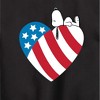 Boys' - Peanuts - Snoopy On Flag Heart Graphic Long Sleeve Fleece Sweatshirt - 2 of 4