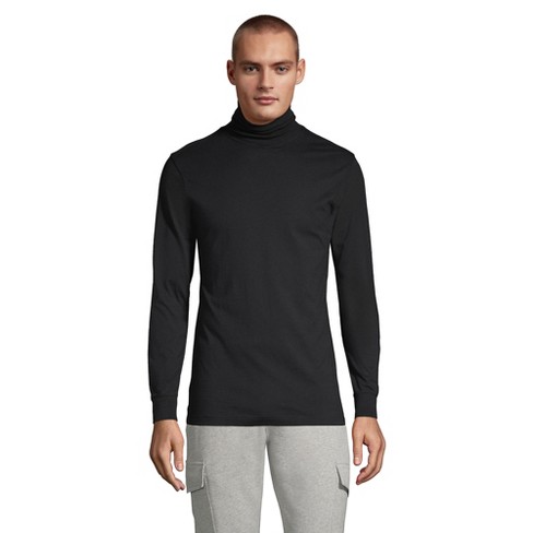 Lands' End Men's Super-t Turtleneck - Medium - Black : Target