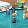 Bright Creations 50 Pack Unfinished Small Wooden Peg People for DIY Crafts, Doll Kit for Painting and Decorating (2 In) - image 3 of 4