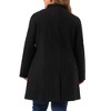 Agnes Orinda Women's Plus Size Elegant Mid-Length Stand Collar Back Split Winter Single Breasted Overcoats - 4 of 4