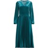 Lands' End Women's Velvet and Satin Duet Midi Dress - 3 of 4