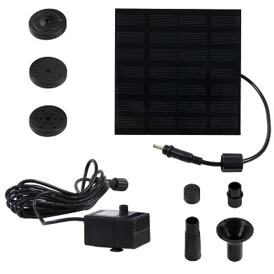 Sunnydaze Outdoor Landscape Pond Pool Bird Bath Fountain Small Solar Powered Submersible Water Pump - 40 GPH