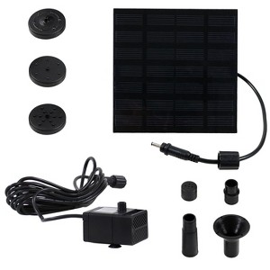Sunnydaze Outdoor Landscape Pond Pool Bird Bath Fountain Small Solar Powered Submersible Water Pump - 40 GPH - 1 of 4