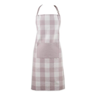 Cotton Buffalo Check Apron Purple - Design Imports