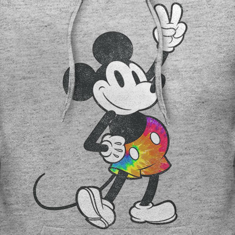 Men's Mickey & Friends Tie Dye Pants Portrait Pull Over Hoodie, 2 of 5