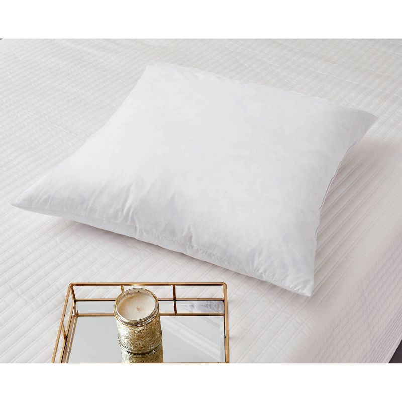 Feather Filled Euro Square Pillow White 2pk - Blue Ridge Home Fashions, 3 of 6